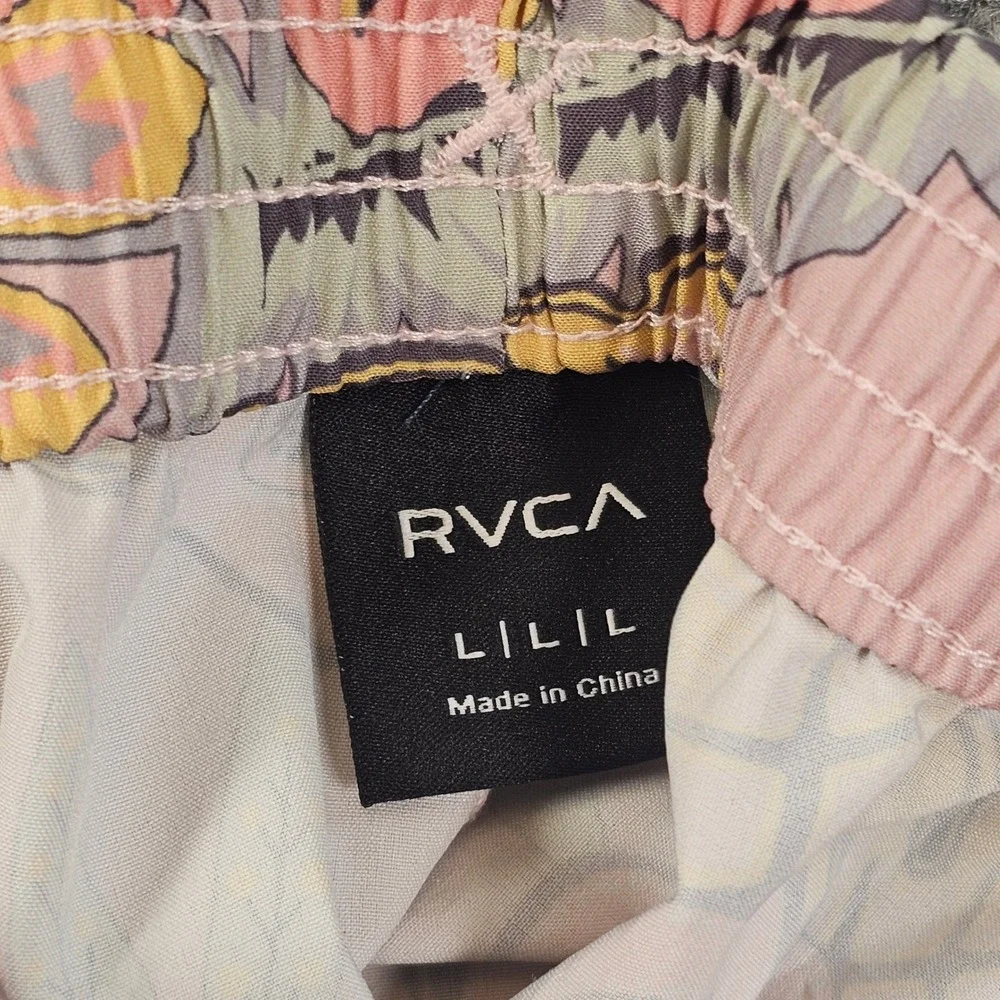 RVCA Mens Tropical Floral Swim Trunks Board Shorts Size Large California Surf